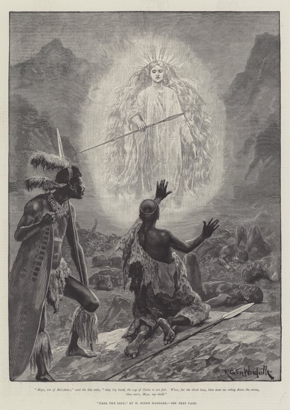 Nada, a liliom, szerző: H Rider Haggard alkotó: Richard Caton Woodville junior