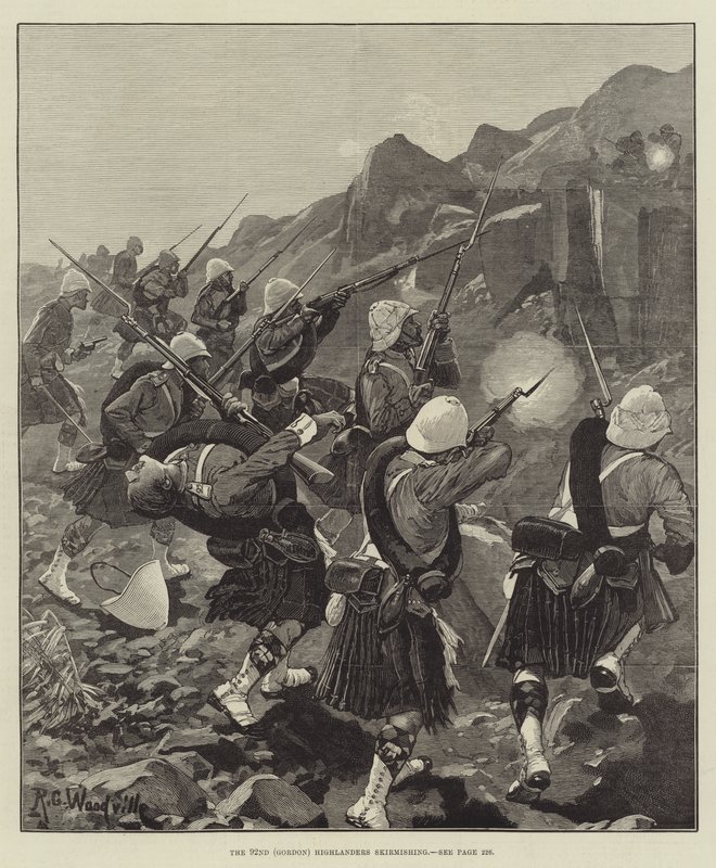 A 92. (Gordon) Highlanders csetepatéja alkotó: Richard Caton Woodville junior