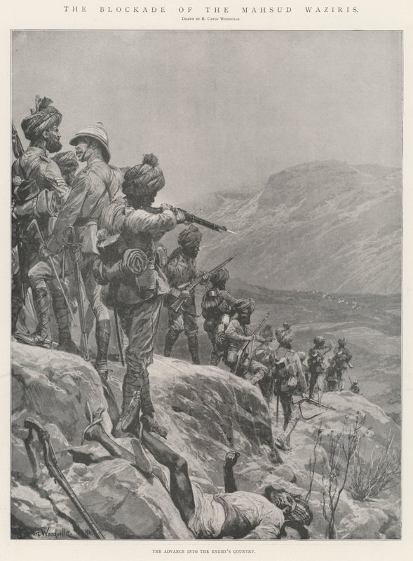 A Mahsud Waziris blokádja alkotó: Richard Caton Woodville junior
