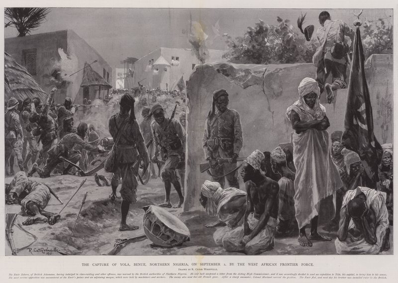 Az észak-nigériai Benue állambeli Yola elfoglalása szeptember 2-án a nyugat-afrikai határerő által alkotó: Richard Caton Woodville junior