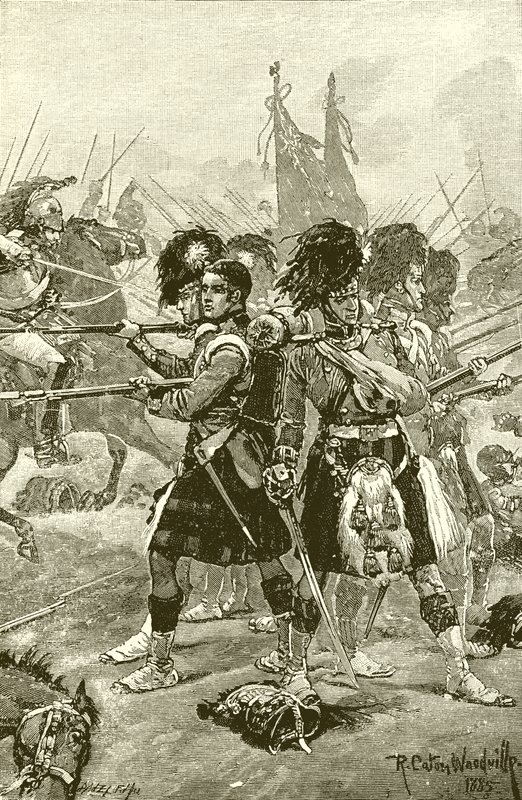 A negyvenkettedik hegyvidékiek a Quatre Brasban alkotó: Richard Caton Woodville junior