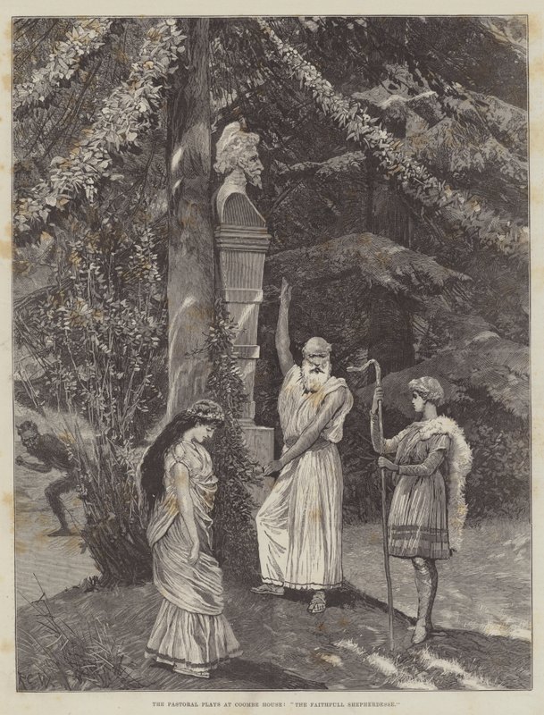 The Pastoral Plays at Coombe House, The Faithfull Shepherdesse alkotó: Richard Caton Woodville junior