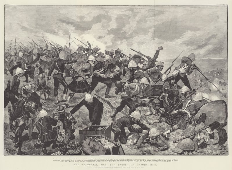 A transzvaáli háború, a Majuba Hill-i csata alkotó: Richard Caton Woodville junior