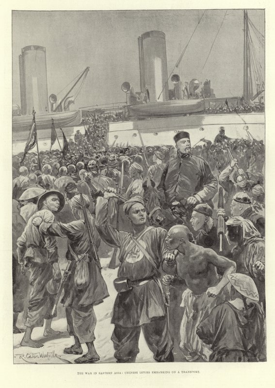 A háború Kelet-Ázsiában alkotó: Richard Caton Woodville junior