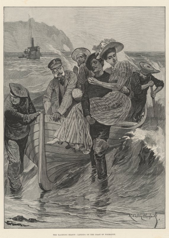 A jachtszezon, leszállás Normandia partján alkotó: Richard Caton Woodville junior
