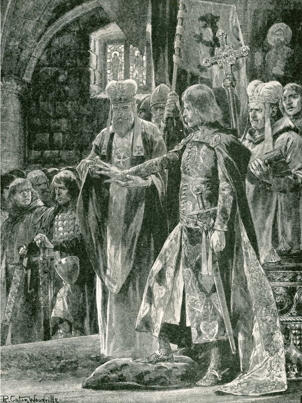 II. Vilmos beiktatása a gyűrűvel, 1087. szeptember 26., vasárnap alkotó: Richard Caton Woodville junior