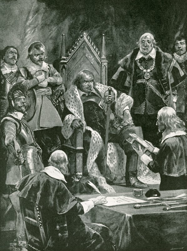 A Biblia bemutatása Oliver Cromwell Lord Protectorrá avatásán alkotó: Richard Caton Woodville junior