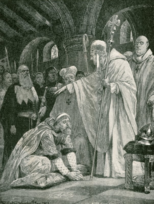 Harold, Godwin fiának leborulása alkotó: Richard Caton Woodville junior