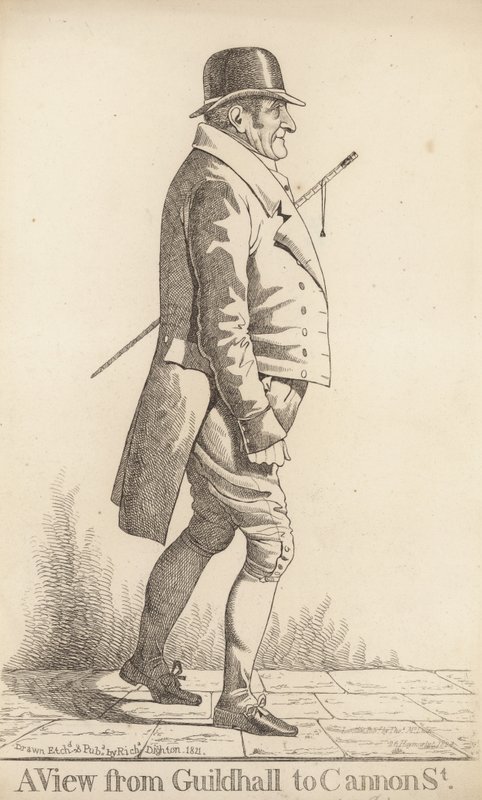 Kilátás a Guildhallról a Cannon Streetre alkotó: Richard Dighton