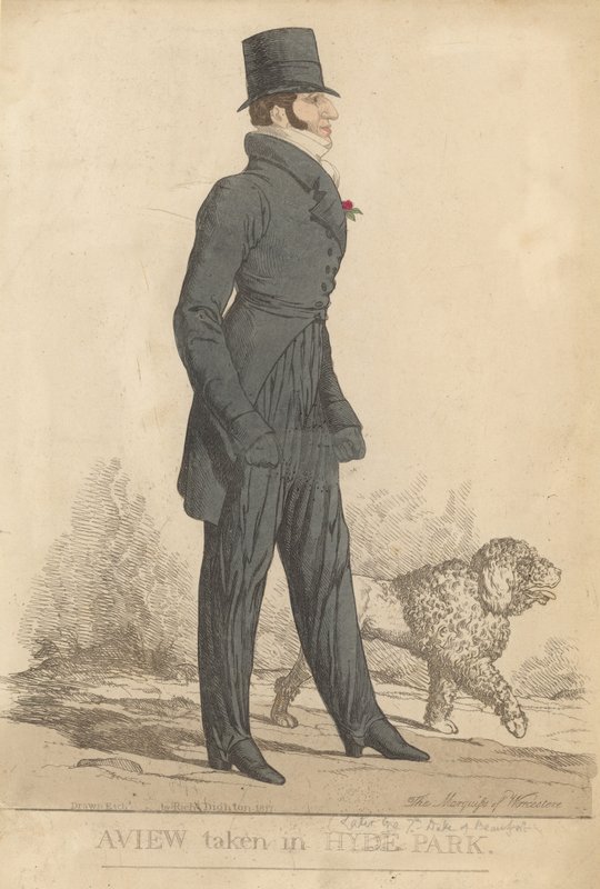 Henry Somerset, Beaufort 7. hercege; A Hyde Parkban készült kilátás alkotó: Richard Dighton
