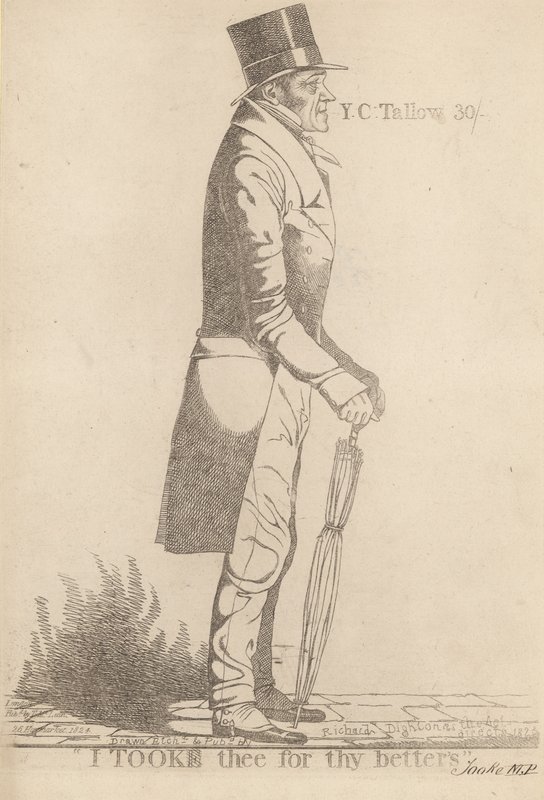 Thomas Tooke; én Tooke téged a te jobbjaidért. alkotó: Richard Dighton