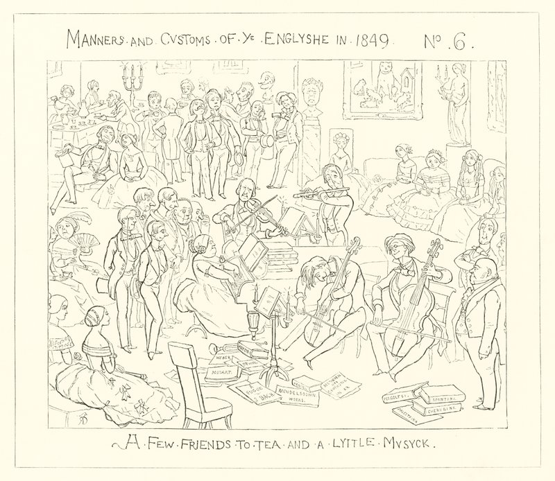 1849, Néhány barát teára és egy kis zenére alkotó: Richard Doyle