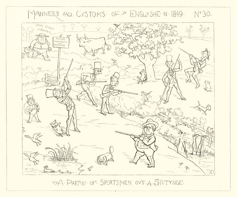 1849, Sportolók csapata lövöldözni alkotó: Richard Doyle