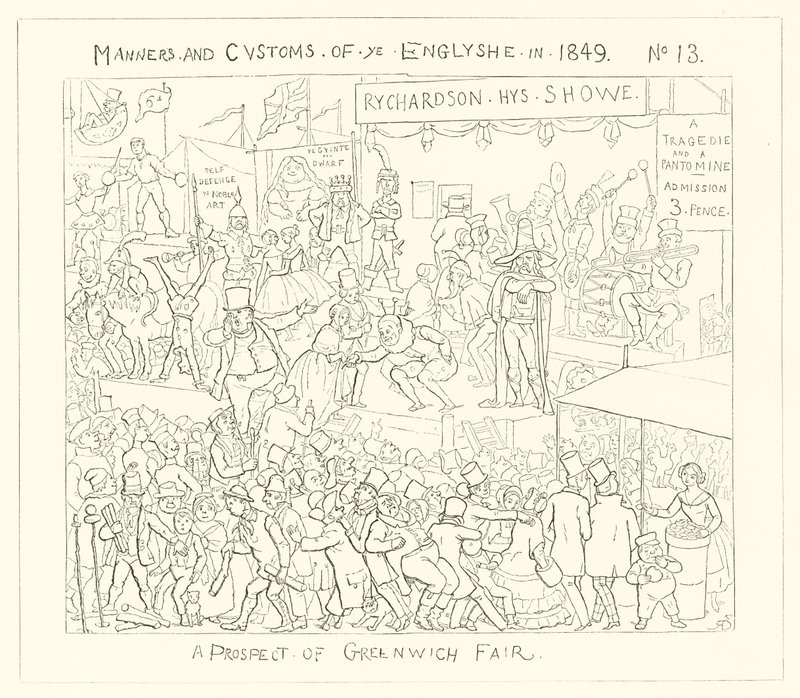 1849, a Greenwichi Vásár kilátása alkotó: Richard Doyle