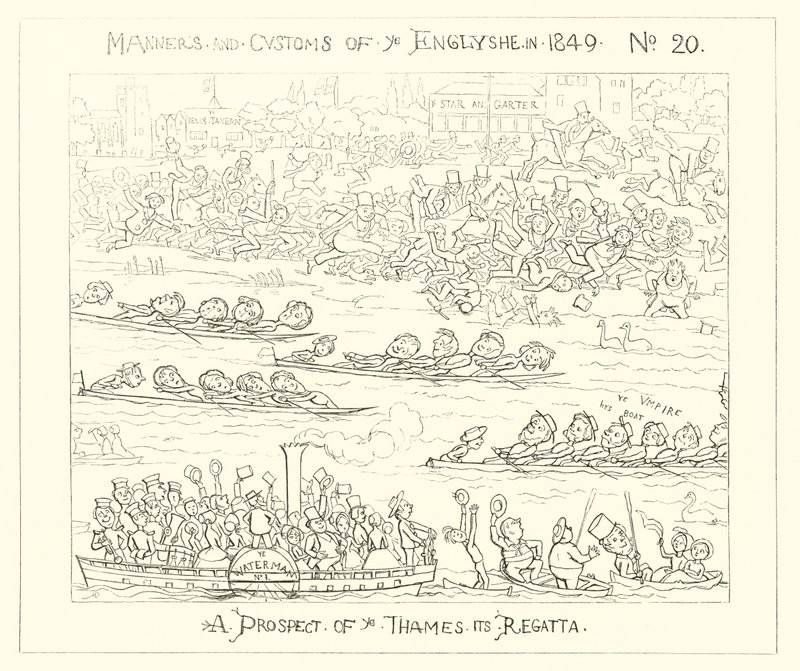 1849, A Temze Regatta kilátása alkotó: Richard Doyle