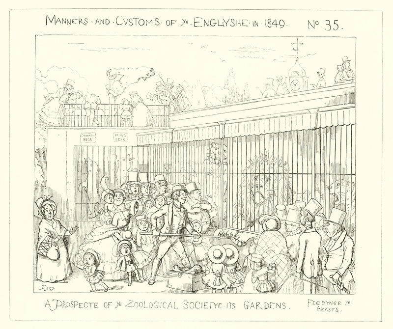 1849, Az Állattani Társaság kertjeinek kilátása alkotó: Richard Doyle