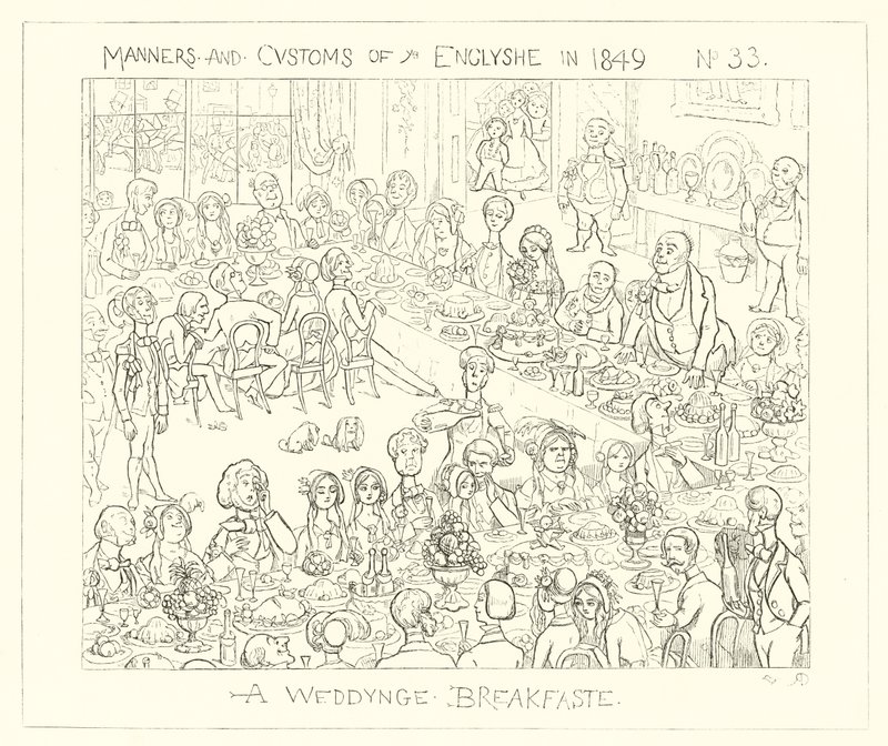 1849, esküvői reggeli alkotó: Richard Doyle