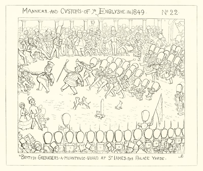 1849, a brit gránátosok őrséget erősítenek a St James