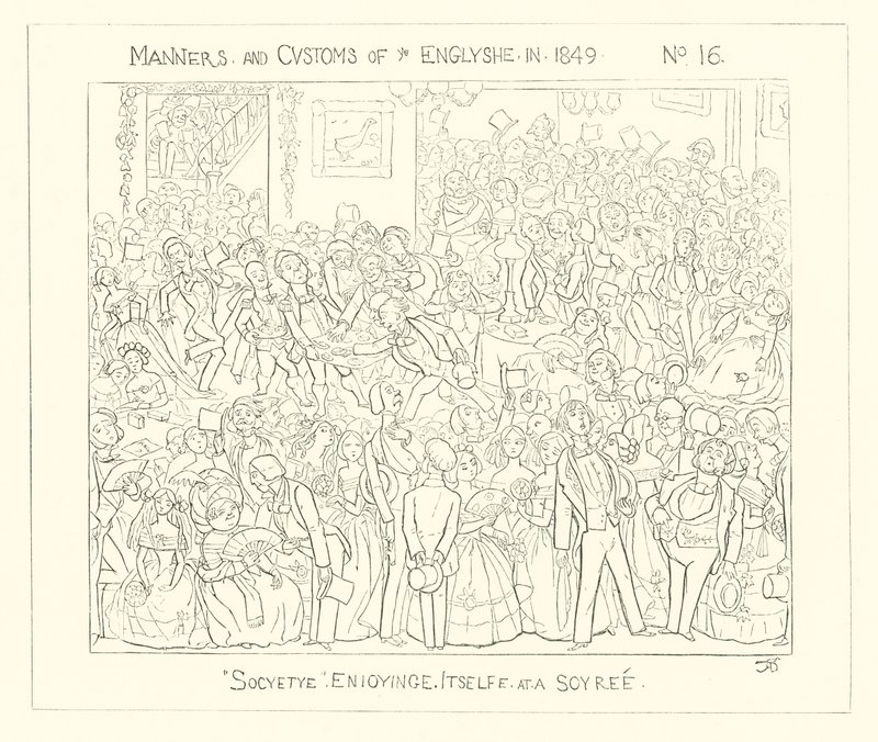 1849, A társadalom egy Soiree-n szórakozik alkotó: Richard Doyle