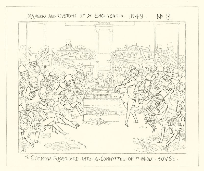 1849, az alsóház az egész Ház bizottságává alakult alkotó: Richard Doyle
