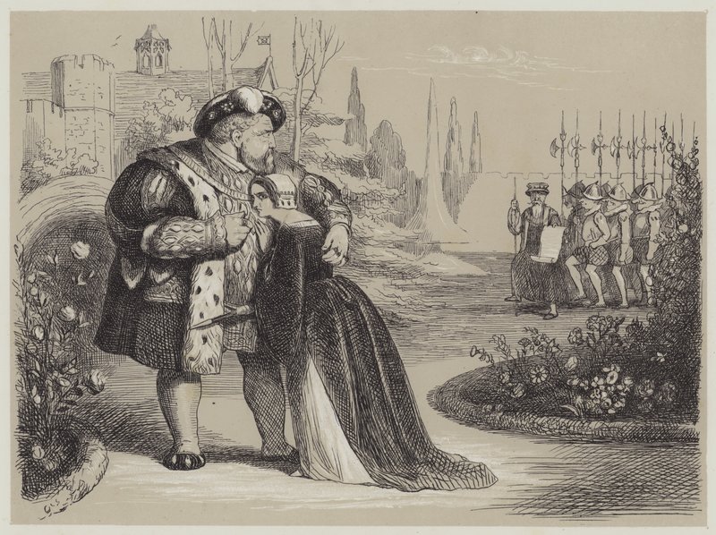 Kritikus pillanat Catherine Parr életében (akvatinta) alkotó: Richard Doyle