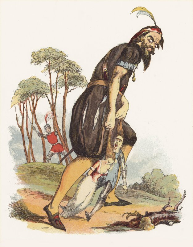 Illusztráció: Jack, az óriásgyilkos (színes litó) alkotó: Richard Doyle