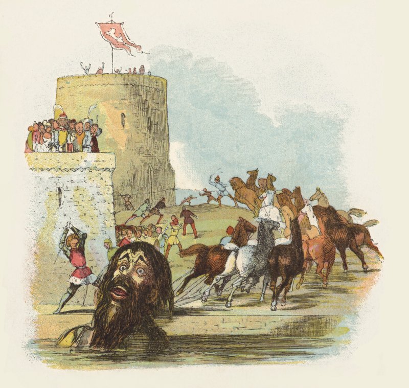 Illusztráció: Jack, az óriásgyilkos (színes litó) alkotó: Richard Doyle