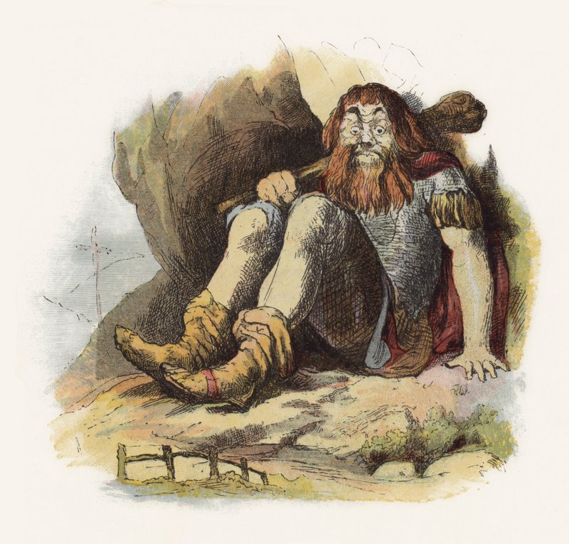 Illusztráció: Jack, az óriásgyilkos (színes litó) alkotó: Richard Doyle