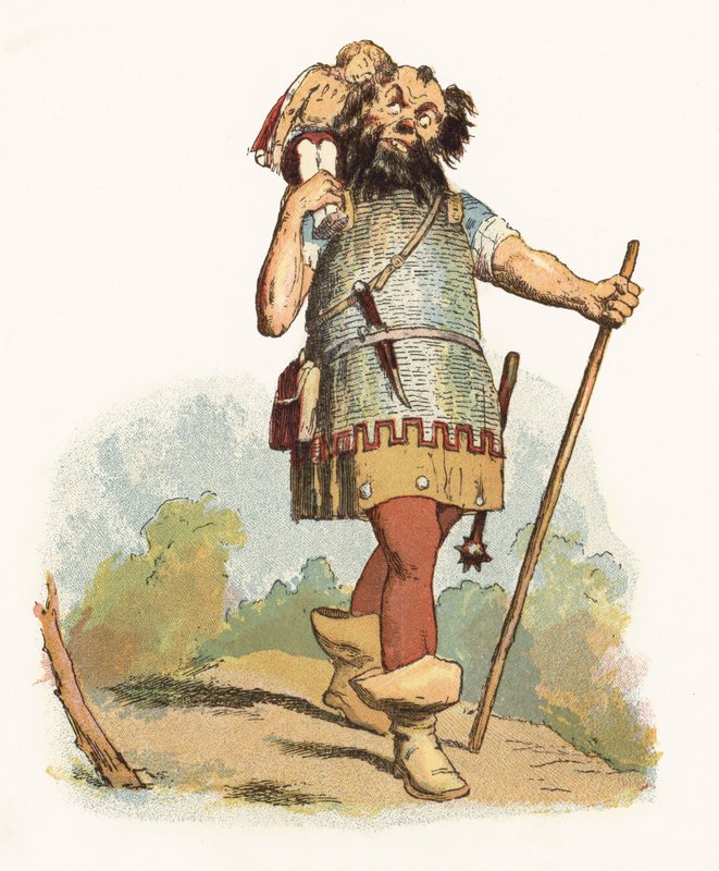 Illusztráció: Jack, az óriásgyilkos (színes litó) alkotó: Richard Doyle