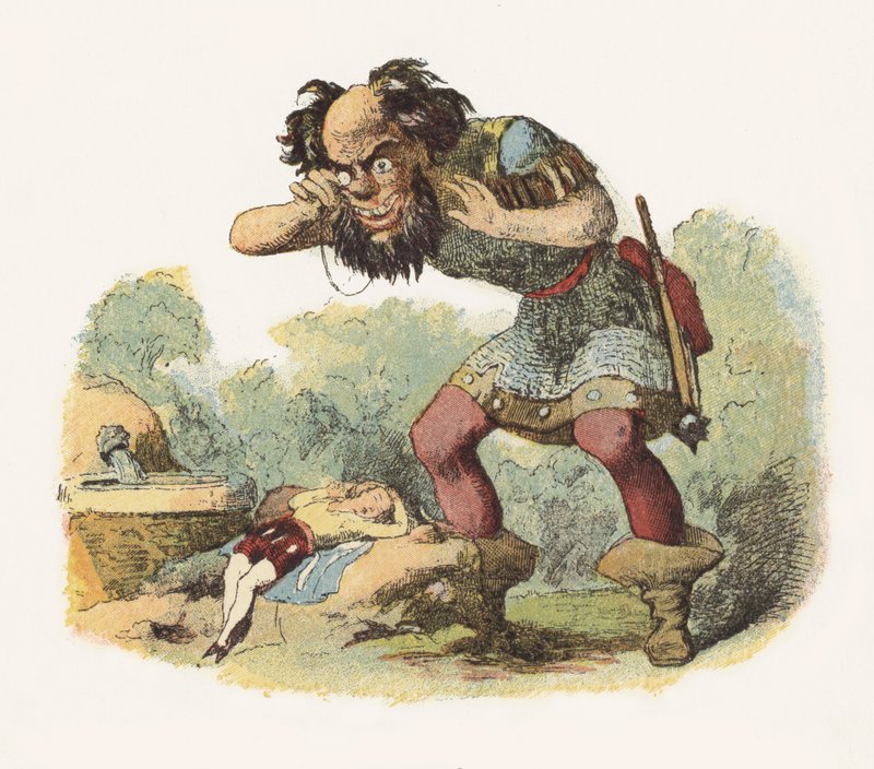 Illusztráció: Jack, az óriásgyilkos (színes litó) alkotó: Richard Doyle