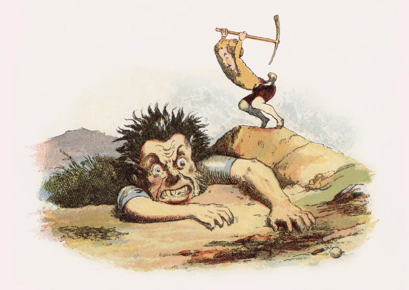 Illusztráció: Jack, az óriásgyilkos (színes litó) alkotó: Richard Doyle
