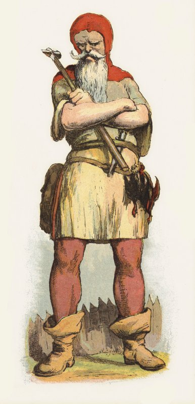 Illusztráció: Jack, az óriásgyilkos (színes litó) alkotó: Richard Doyle