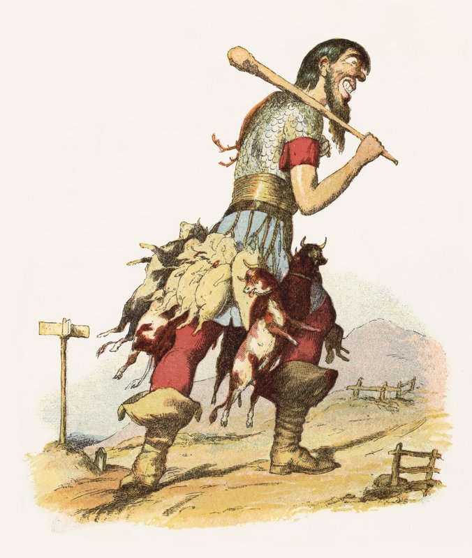 Illusztráció: Jack, az óriásgyilkos (színes litó) alkotó: Richard Doyle