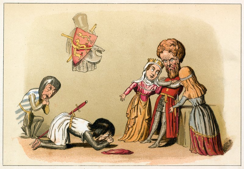 János király aláveti magát testvérének, Richard királynak alkotó: Richard Doyle