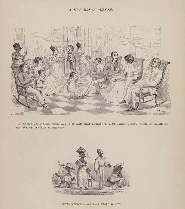 Oldal a Brown, Jones és Robinson urak amerikai körútjából (metszet) alkotó: Richard Doyle