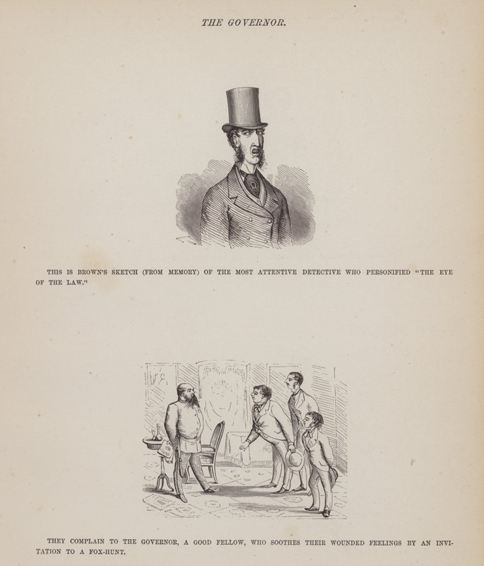 Oldal a Brown, Jones és Robinson urak amerikai körútjából (metszet) alkotó: Richard Doyle