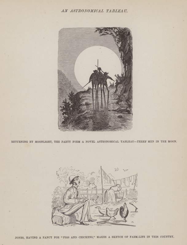 Oldal a Brown, Jones és Robinson urak amerikai körútjából (metszet) alkotó: Richard Doyle