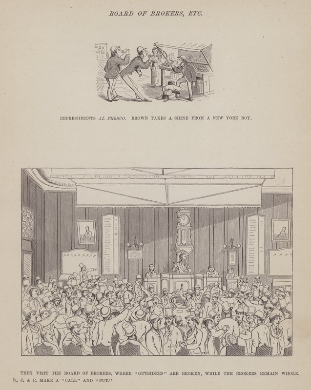 Oldal a Brown, Jones és Robinson urak amerikai körútjából (metszet) alkotó: Richard Doyle