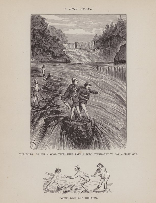 Oldal a Brown, Jones és Robinson urak amerikai körútjából (metszet) alkotó: Richard Doyle