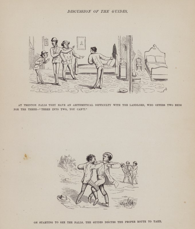 Oldal a Brown, Jones és Robinson urak amerikai körútjából (metszet) alkotó: Richard Doyle