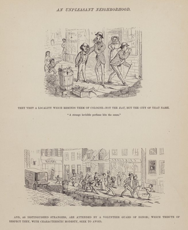 Oldal a Brown, Jones és Robinson urak amerikai körútjából (metszet) alkotó: Richard Doyle