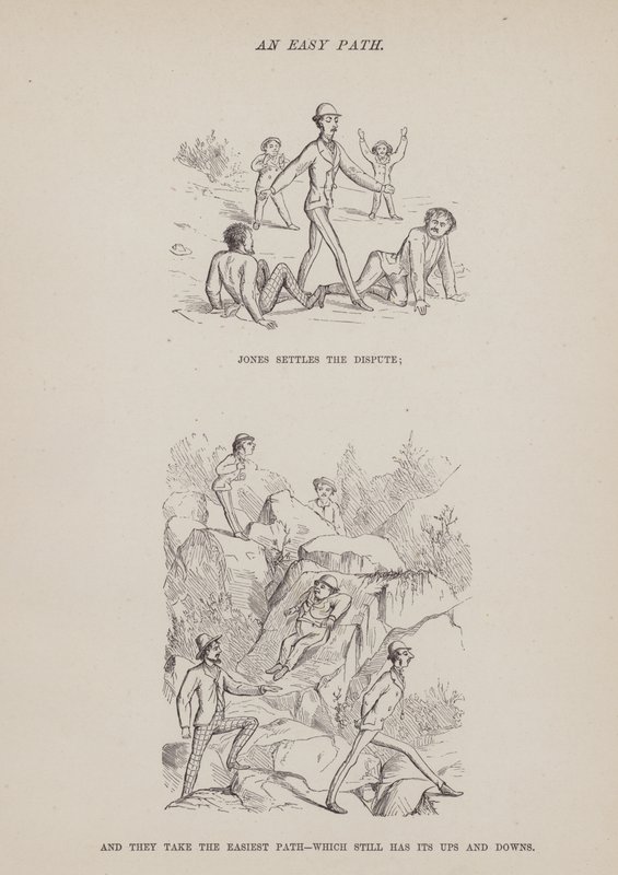 Oldal a Brown, Jones és Robinson urak amerikai körútjából (metszet) alkotó: Richard Doyle