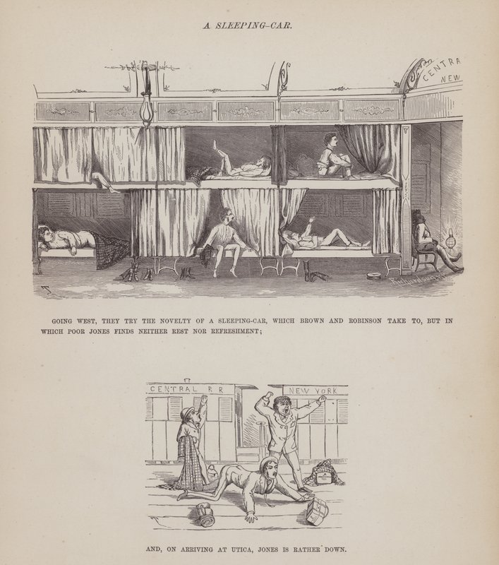 Oldal a Brown, Jones és Robinson urak amerikai körútjából (metszet) alkotó: Richard Doyle