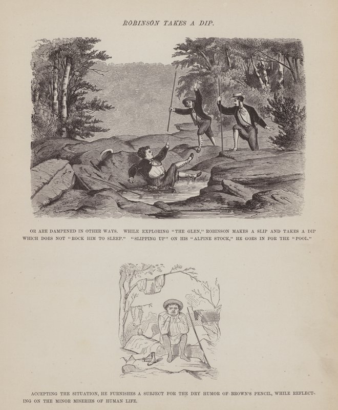 Oldal a Brown, Jones és Robinson urak amerikai körútjából (metszet) alkotó: Richard Doyle