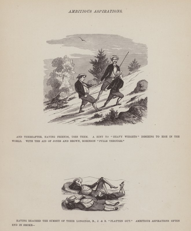 Oldal a Brown, Jones és Robinson urak amerikai körútjából (metszet) alkotó: Richard Doyle