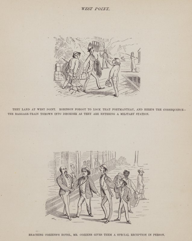 Oldal a Brown, Jones és Robinson urak amerikai körútjából (metszet) alkotó: Richard Doyle