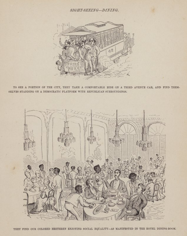 Oldal a Brown, Jones és Robinson urak amerikai körútjából (metszet) alkotó: Richard Doyle