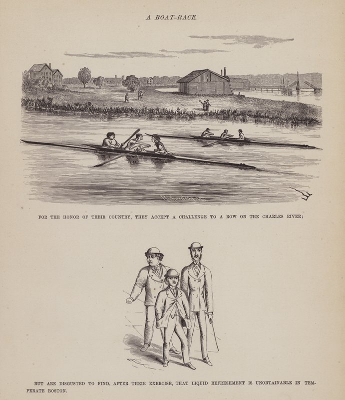 Oldal a Brown, Jones és Robinson urak amerikai körútjából (metszet) alkotó: Richard Doyle