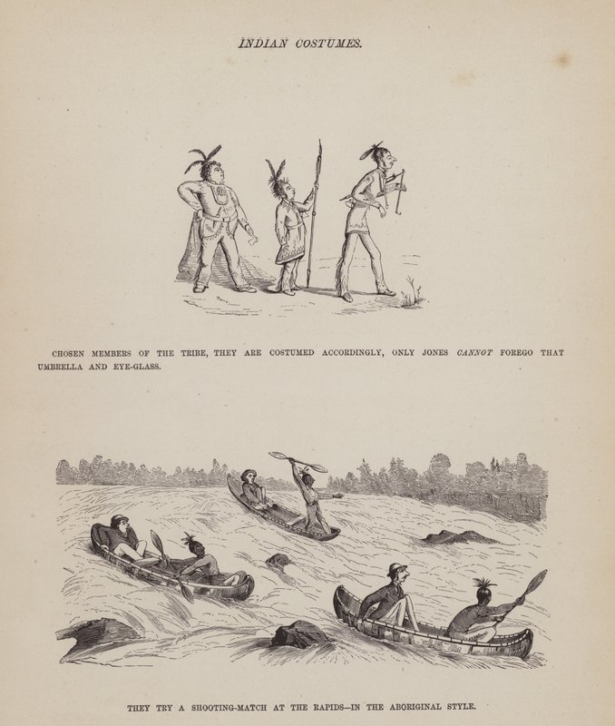 Oldal a Brown, Jones és Robinson urak amerikai körútjából (metszet) alkotó: Richard Doyle