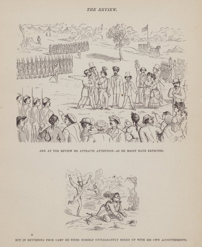 Oldal a Brown, Jones és Robinson urak amerikai körútjából (metszet) alkotó: Richard Doyle